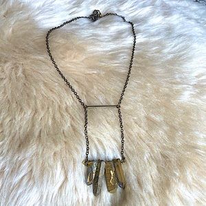 Gold Crystals Necklace